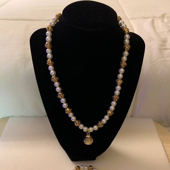 Set of Handmade Beaded Necklace, Bracelet and Earring set by Unique By Faith®. - Picture 1 of 4